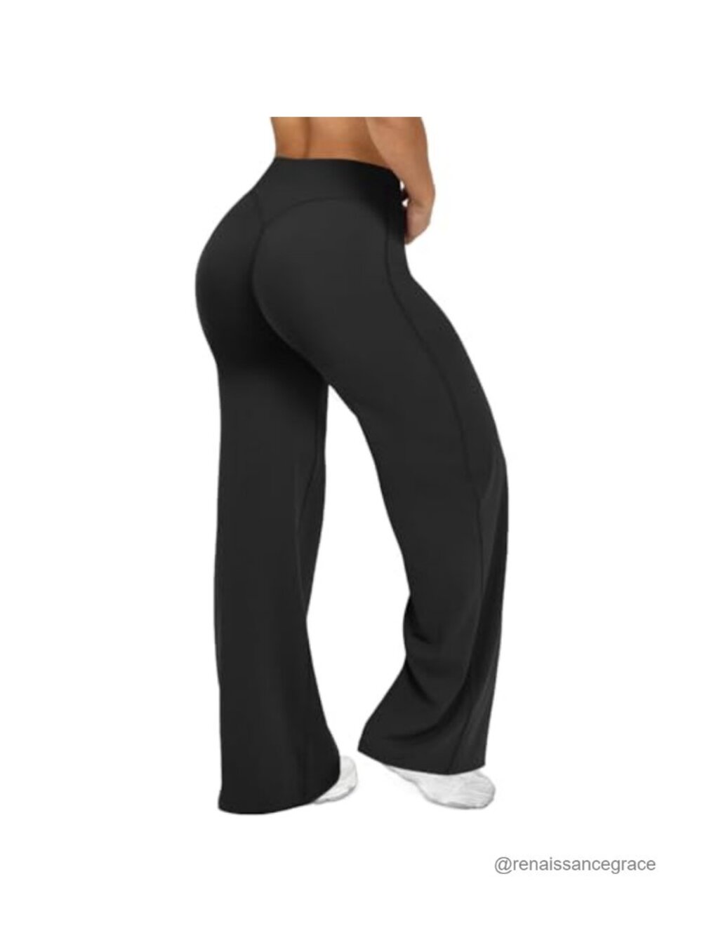 Wide Leg Yoga Pants Women Booty Lifting Tummy Control Nylon Spandex